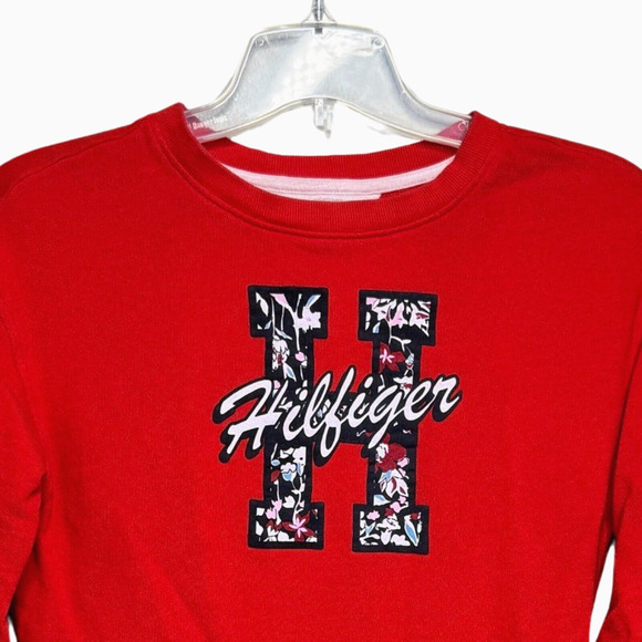 Tommy Hilfiger Dress Girls XL High Risk Red White H Dress Sweatshirt Casual - Picture 3 of 6